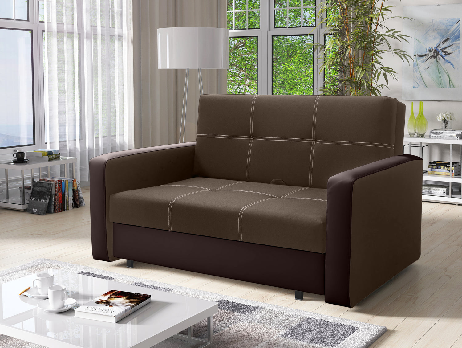 CANAPÉ-LIT DEUX PLACES BELLA II 137CM / RESSORTS + MOUSSE