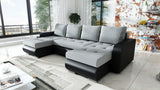 CORNER SOFA BED DAVY U 300CM CHOICE OF COLORS / BONNELL SPRING + FOAMDimensions width: 300 depth: 152 height: 87 sleeping area: 122×246MADE IN KRONOS FABRIC CLICK HEREBERLIN FABRIC CLICK HEREINARI FABRIC CLICK HEREMADRYT FAUX LEATHER CLICK HERE Specificat