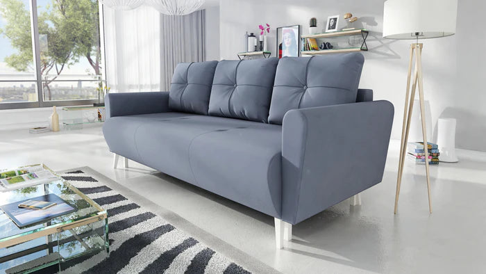 SOFA BED MONE 221CM JASMINE 90 EASY CLEAN FABRIC / BONELL SPRINGS + FO ...
