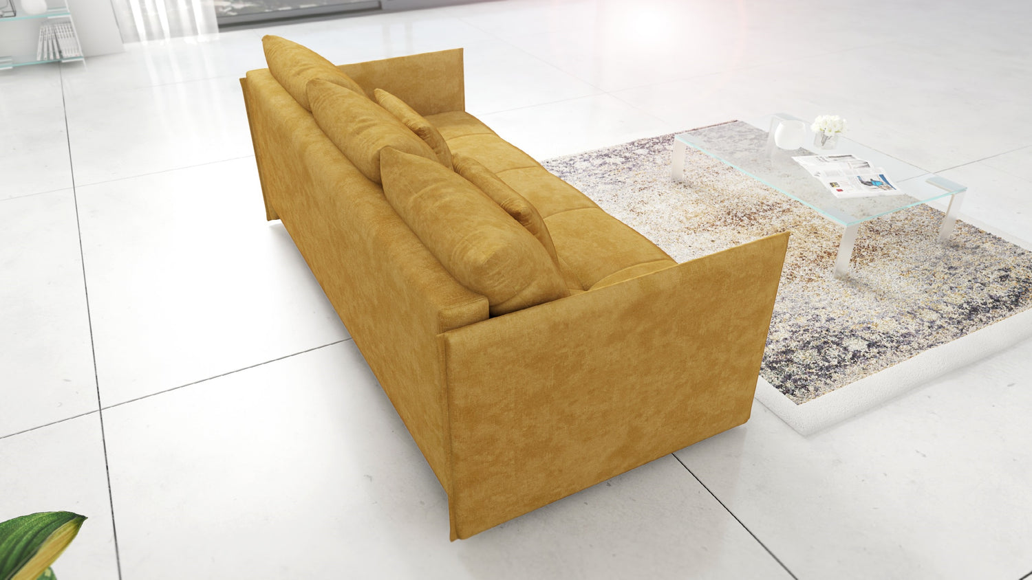 NOVINKA! ROZKLADACIA POHOVKA NESS 199CM PRUŽINY + PENOVÁ VÝPLŇ / VÝBER FARBY