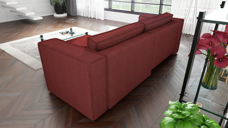 CORNER SOFA BED OTTO VOGUE 255CM UNIVERSAL CORNEROTTO corner sofacontainer dimensions:• length: 97 cm,• width: 62 cm,• height: 24 cm.Sleeping function:width 205 cmdepth 125 cm/ 138 cmpackaging:sides: 95/50/73 28 kgdouble + backrest: 62/78/103 39 kgottoman