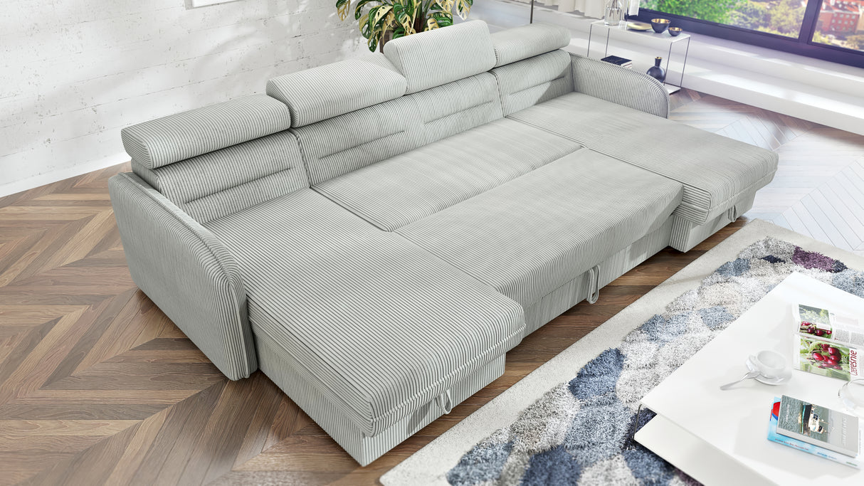 CORNER ANTON U SHAPE 299CM / SPRINGS + FOAM - Anna Furniture