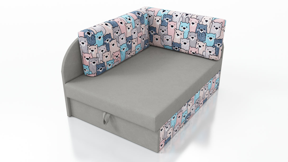 UNIVERSAL CORNER SOFA BED KUBUS CUBE Children room CHOICE OF COLORSTHIS MODEL IS UNIVERSAL WHICH MEANS YOU CAN CHOOSE CORNER SIDE DURING ASSEMBLYCHILDREN CORNER SOFA BEDSOFKA NAROZNIK TAPCZANIK DZIECIECY - depth 77 cm- width 106 cm- height with bacon 50 c