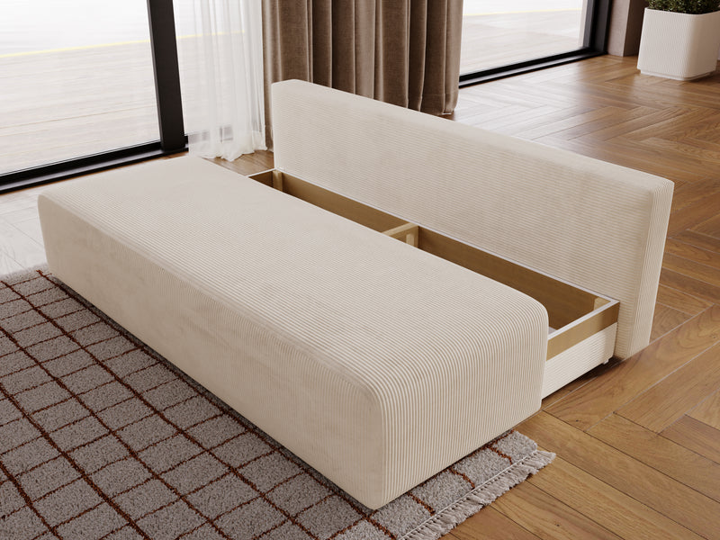 NEW!! SOFA BED ZOYA 201cm POSO 105Dimensions: sleeping area 137x201 cm width 201 cm depth 91 cm height to the seat 40 cm * dimensions given with a tolerance of +/- 3 cm Execution: • frame: pine wood + board chipboard, • unfolding system: AUTOMAT DL • seat