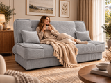 CANAPÉ-LIT WOLY 198CM / RESSORTS + MOUSSE