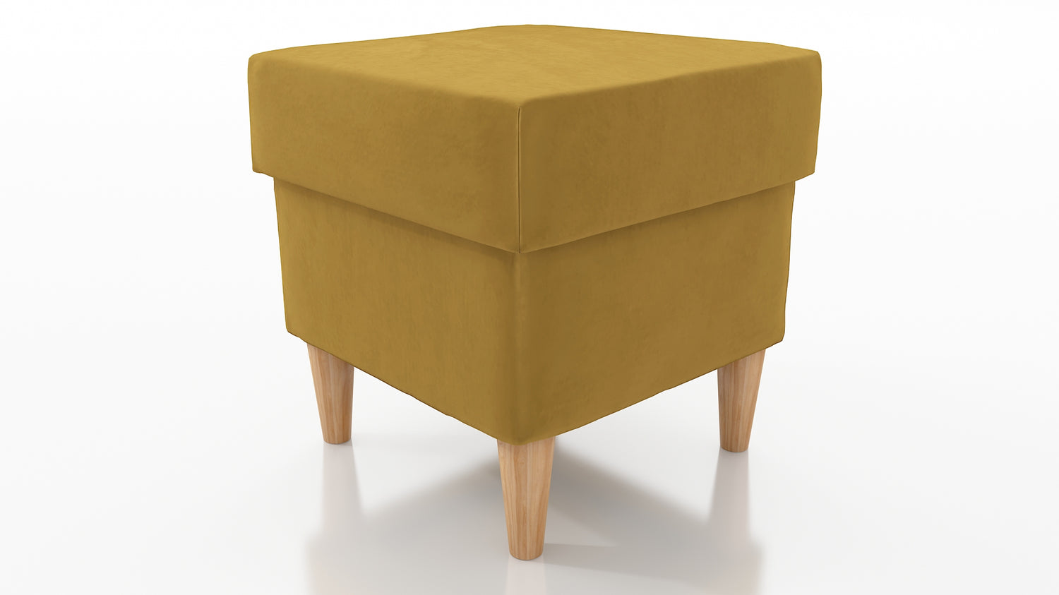 STOOL OSLO WITH STORAGE 40X40CM WOODEN LEGS EASY CLEAN FABRIC CHOICE OF 6 COLORSPouf dimensions: width 40 cm height 43 cm depth 40 cm height of the legs 13 cmPouf opened with a container.Anna Furniture