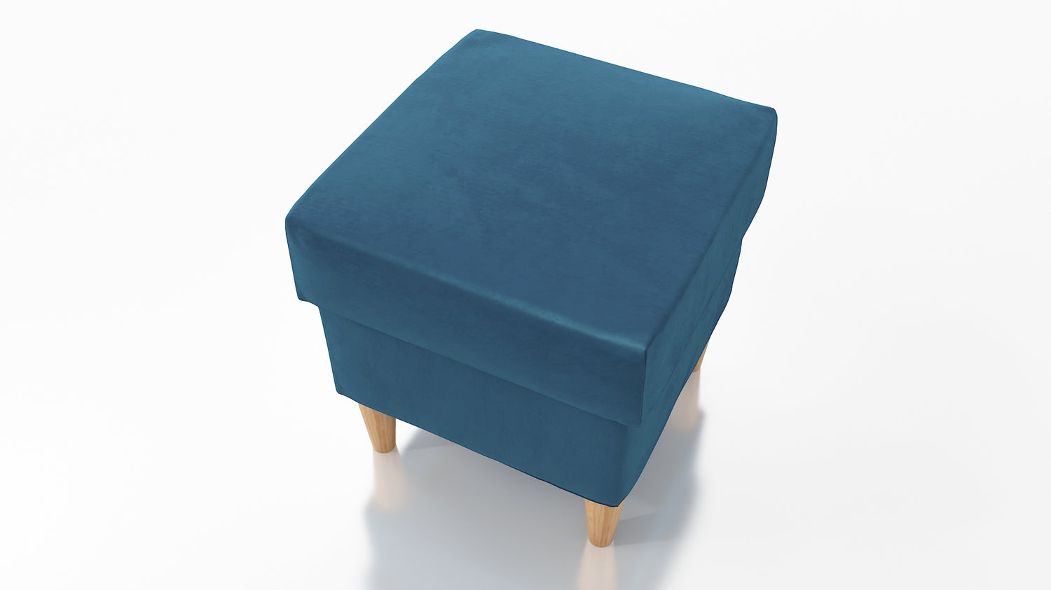 STOOL OSLO WITH STORAGE 40X40CM WOODEN LEGS EASY CLEAN FABRIC CHOICE OF 6 COLORSPouf dimensions: width 40 cm height 43 cm depth 40 cm height of the legs 13 cmPouf opened with a container.Anna Furniture