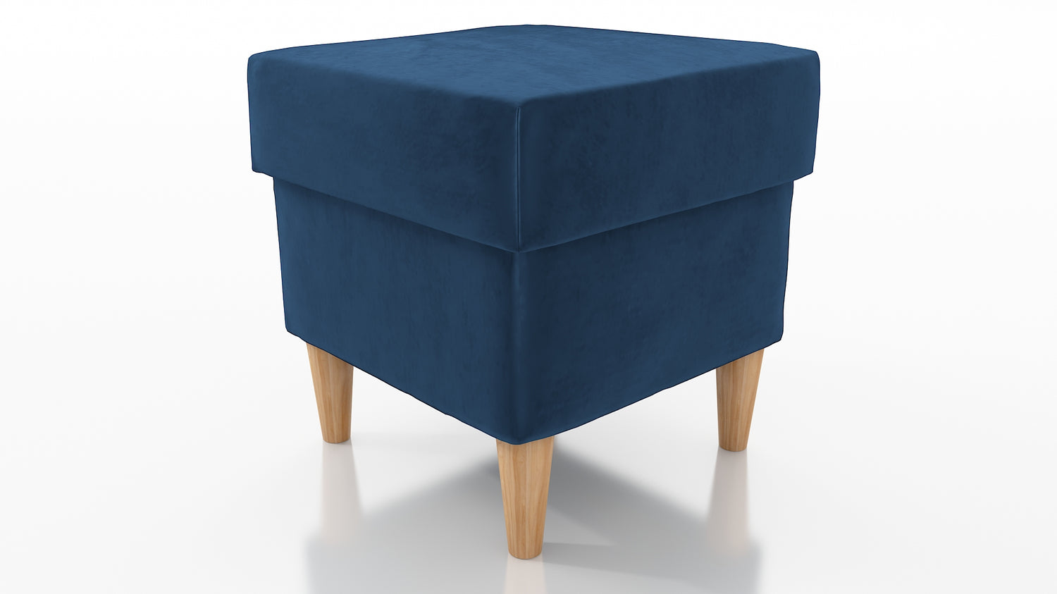 STOOL OSLO WITH STORAGE 40X40CM WOODEN LEGS EASY CLEAN FABRIC CHOICE OF 6 COLORSPouf dimensions: width 40 cm height 43 cm depth 40 cm height of the legs 13 cmPouf opened with a container.Anna Furniture