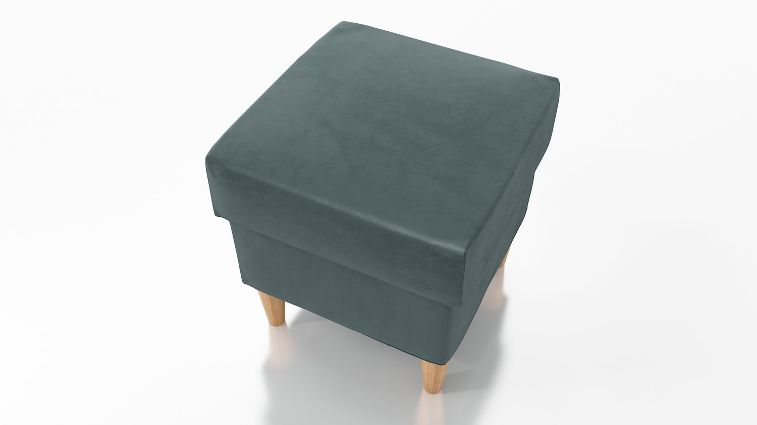 STOOL OSLO WITH STORAGE 40X40CM WOODEN LEGS EASY CLEAN FABRIC CHOICE OF 6 COLORSPouf dimensions: width 40 cm height 43 cm depth 40 cm height of the legs 13 cmPouf opened with a container.Anna Furniture
