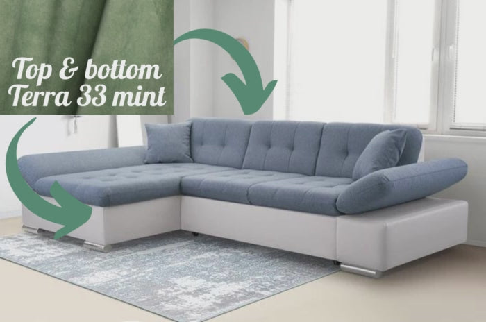 CORNER SOFA BED TOKYO 278cm TERRA 33 PET FRIENDLY EASY CLEAN & WATER REPELLENT FABRIC LEFT CORNER / SPRINGS + FOAMPET FRIENDLY FABRIC click hereIf you are intrested to choose different color please contact us on Whatsapp Fabric which combines EASY CLEAN a