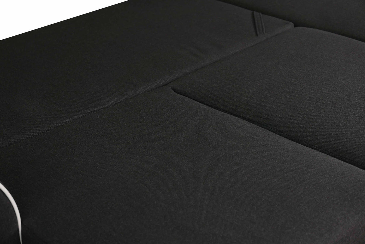 CORNER SOFA BED DORIS 246CM 2X STORAGE SPACE UNIVERSAL RIGHT/LEFT CORNER / BONELL SPRINGS + FOAMTHIS MODEL IS UNIVERSAL WHICH MEANS YOU CAN CHOOSE CORNER SIDE DURING ASSEMBLYBONELL SPRINGS + FOAM 2X Storage space 3X pillow included CHOICE OF COLOR Product