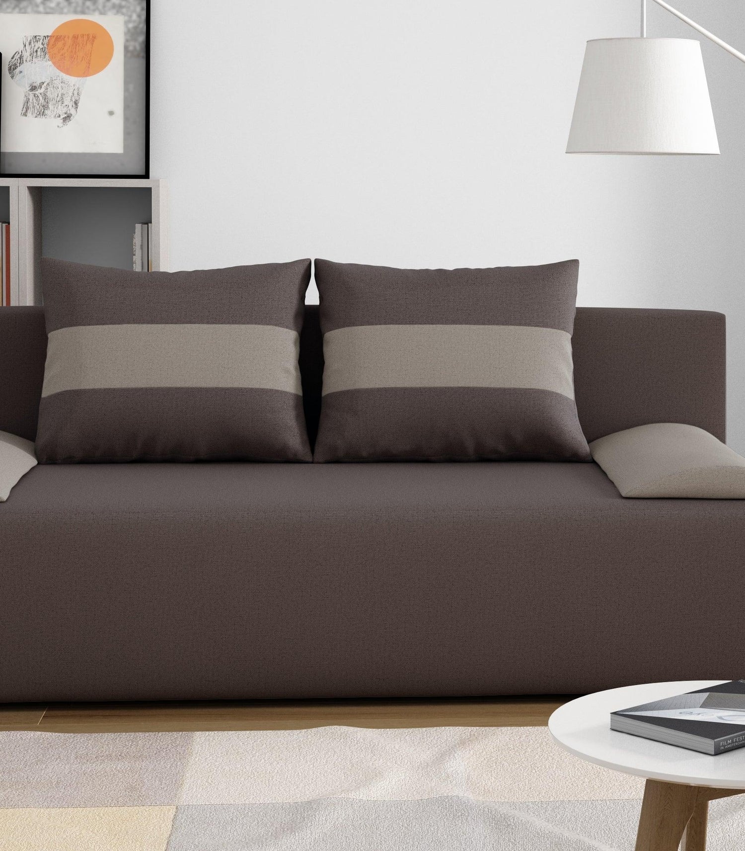 SOFA BED VERA 197CM CHOICE OF COLOR / FOAMMADE IN INARI FABRIC CLICK HEREThe couch is made of high-quality materials. Its solid frame is made of solid wood and furniture board.The seat and backrest are made of first-class foam, which makes it relatively r