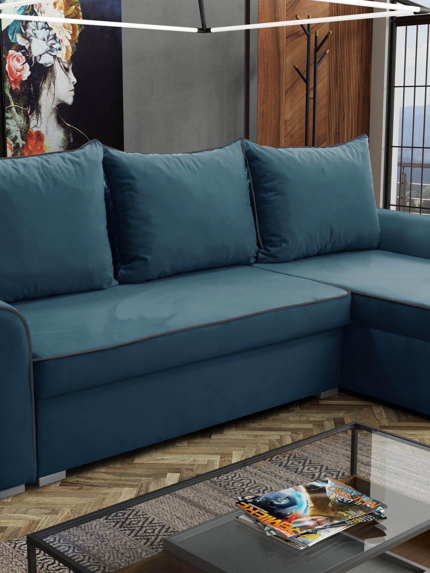 UNIVERSAL CORNER SOFA BED LORD 244cm 2X STORAGE SPACE CHOICE OF COLORS / FOAMTHIS MODEL IS UNIVERSAL WHICH MEANS YOU CAN CHOOSE CORNER SIDE DURING ASSEMBLY3x PILLOWS INCLUDED2X STORAGE SPACEMADE IN MANILA FABRIC CLICK HERE2X STORAGE SPACEManila are charac