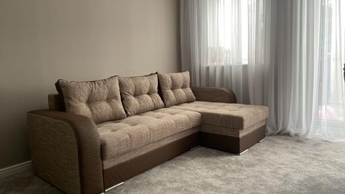 CORNER SOFA BED SAM BROWN 236CM universal RIGHT/LEFT CORNER - Anna Furniture