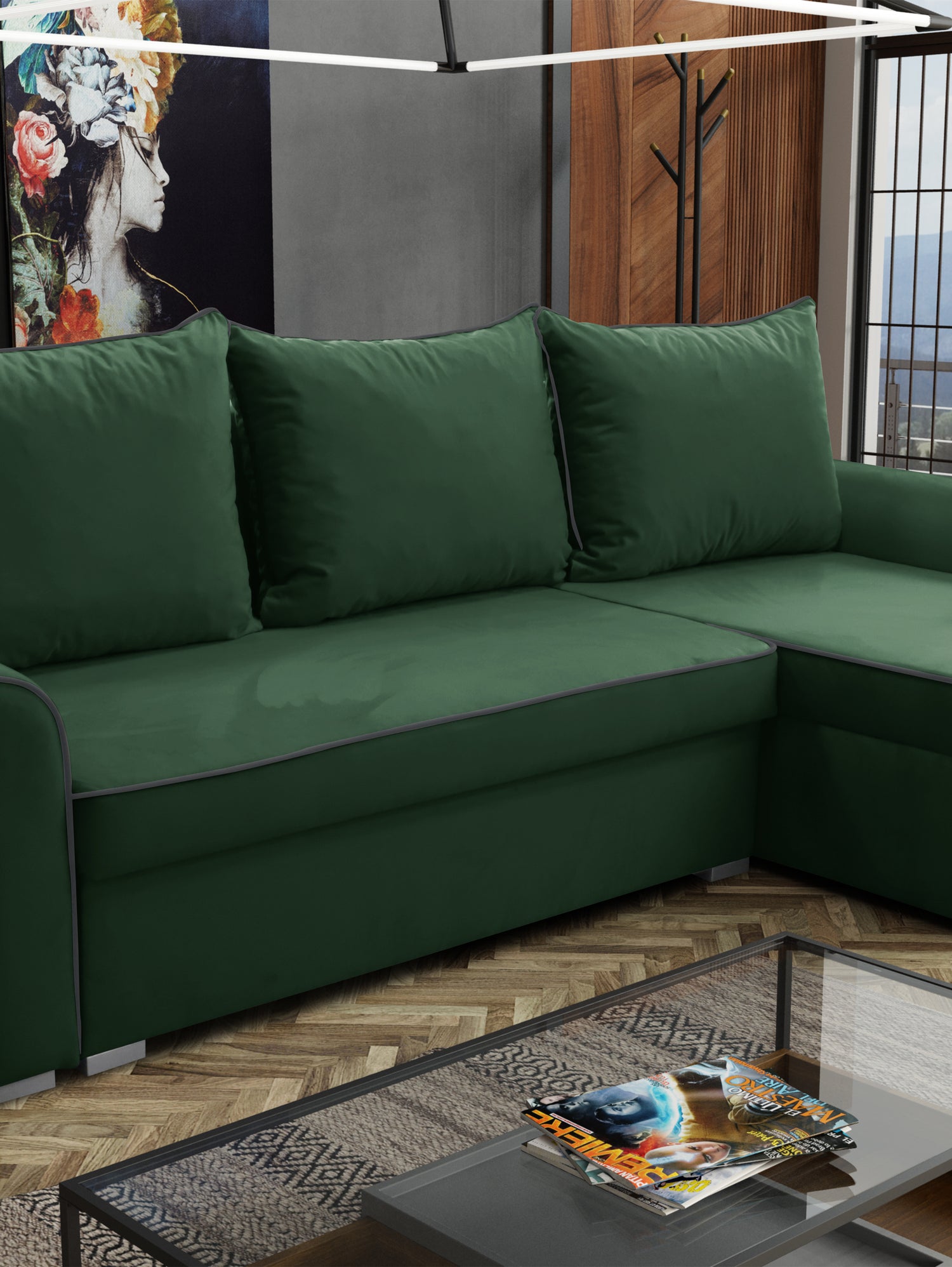 UNIVERSAL CORNER SOFA BED LORD 244cm 2X STORAGE SPACE CHOICE OF COLORS / FOAMTHIS MODEL IS UNIVERSAL WHICH MEANS YOU CAN CHOOSE CORNER SIDE DURING ASSEMBLY3x PILLOWS INCLUDED2X STORAGE SPACEMADE IN MANILA FABRIC CLICK HERE2X STORAGE SPACEManila are charac