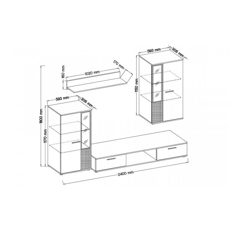 TV WALL UNIT SALSA LEFKASFlat packed for self-assembly with a clear and easy instructions. Modern design makes it suitable for any interior. Extras:REMOTE CONTROL 16 COLORS LED LIGHTS £20Anna Furniture