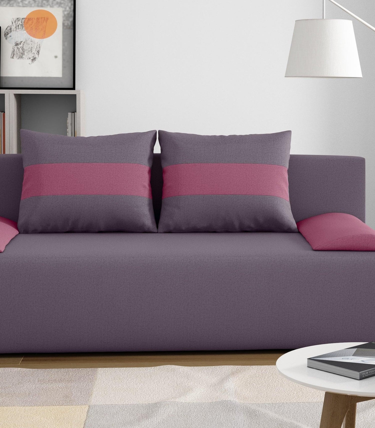 SOFA BED VERA 197CM CHOICE OF COLOR / FOAMMADE IN INARI FABRIC CLICK HEREThe couch is made of high-quality materials. Its solid frame is made of solid wood and furniture board.The seat and backrest are made of first-class foam, which makes it relatively r
