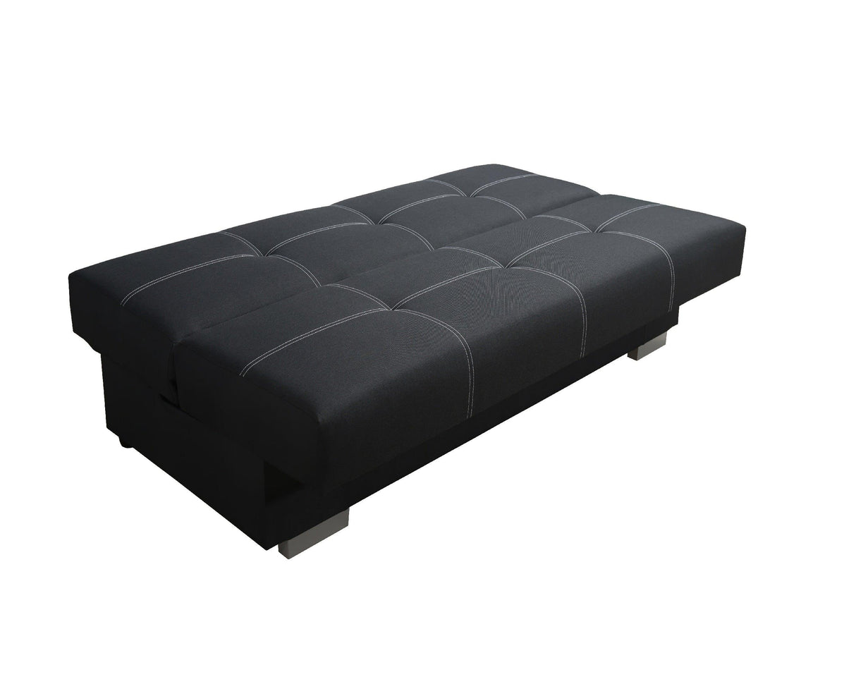 SOFA BED AXEL 195CM / SPRINGS + FOAMDimensions: (+/- 2cm) - width 195 cm- depth 91 cm- height 90 cm- 119/195 cm sleeping areaThe following were used for the production of the sofa:- a structure made of pine wood, chipboard and MDF board- the seat is made