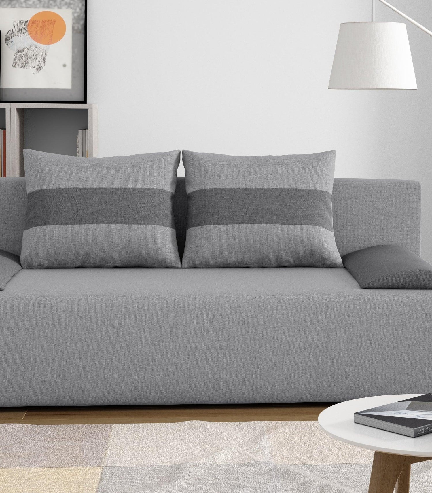 SOFA BED VERA 197CM CHOICE OF COLOR / FOAMMADE IN INARI FABRIC CLICK HEREThe couch is made of high-quality materials. Its solid frame is made of solid wood and furniture board.The seat and backrest are made of first-class foam, which makes it relatively r