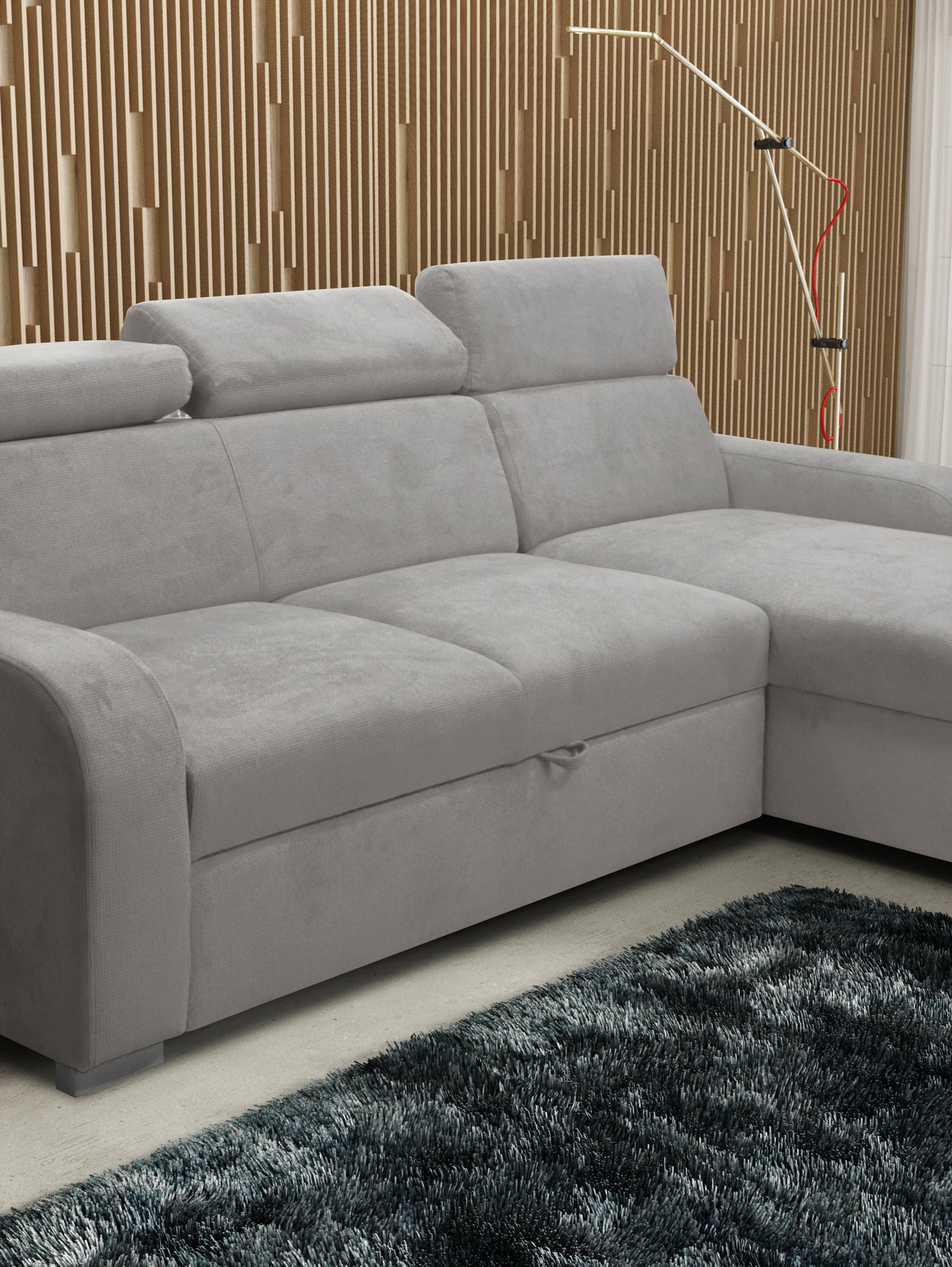 UNIVERSAL CORNER SOFA BED ASTEE 235CM ASTI13 EASY CLEAN FABRIC ADJUSTABLE HEADREST / SPRINGS + FOAMTHIS MODEL IS UNIVERSAL WHICH MEANS YOU CAN CHOOSE CORNER SIDE DURING ASSEMBLYADJUSTABLE HEADREST1X STORAGE SPACEMADE IN ASTI FABRIC CLICK HERE ASTI FABRIC