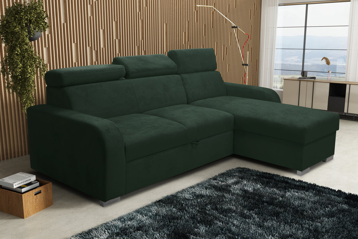 UNIVERSAL CORNER SOFA BED ASTEE 235CM EASY CLEAN FABRIC ADJUSTABLE HEADREST CHOICE OF COLORS / SPRINGS + FOAMTHIS MODEL IS UNIVERSAL WHICH MEANS YOU CAN CHOOSE CORNER SIDE DURING ASSEMBLYASTI 1 ecru ASTI 2 beige ASTI 3 cold beige ASTI 4 toffee ASTI 5 milk
