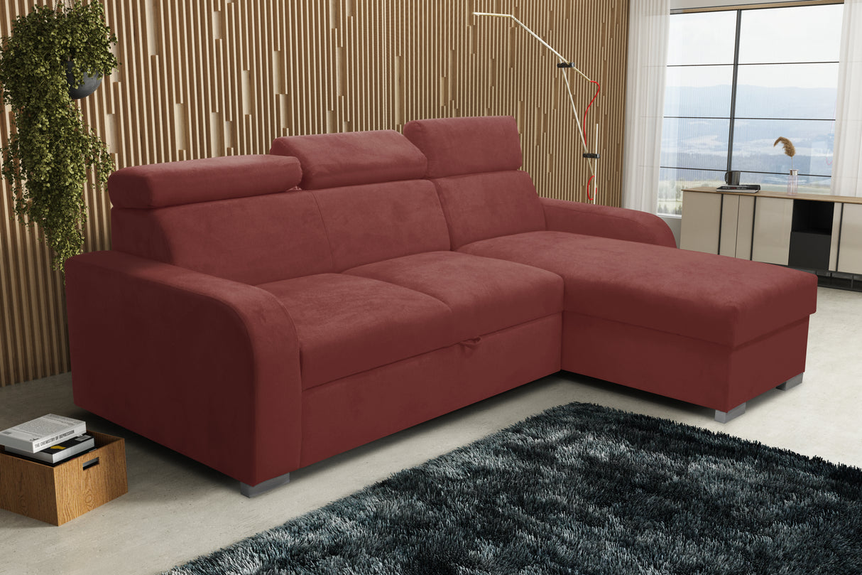 UNIVERSAL CORNER SOFA BED ASTEE 235CM EASY CLEAN FABRIC ADJUSTABLE HEADREST CHOICE OF COLORS / SPRINGS + FOAMTHIS MODEL IS UNIVERSAL WHICH MEANS YOU CAN CHOOSE CORNER SIDE DURING ASSEMBLYASTI 1 ecru ASTI 2 beige ASTI 3 cold beige ASTI 4 toffee ASTI 5 milk