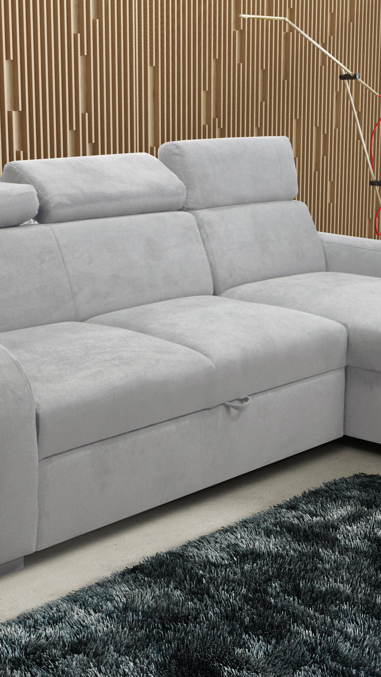 UNIVERSAL CORNER SOFA BED ASTEE 235CM EASY CLEAN FABRIC ADJUSTABLE HEADREST CHOICE OF COLORS / SPRINGS + FOAMTHIS MODEL IS UNIVERSAL WHICH MEANS YOU CAN CHOOSE CORNER SIDE DURING ASSEMBLYASTI 1 ecru ASTI 2 beige ASTI 3 cold beige ASTI 4 toffee ASTI 5 milk
