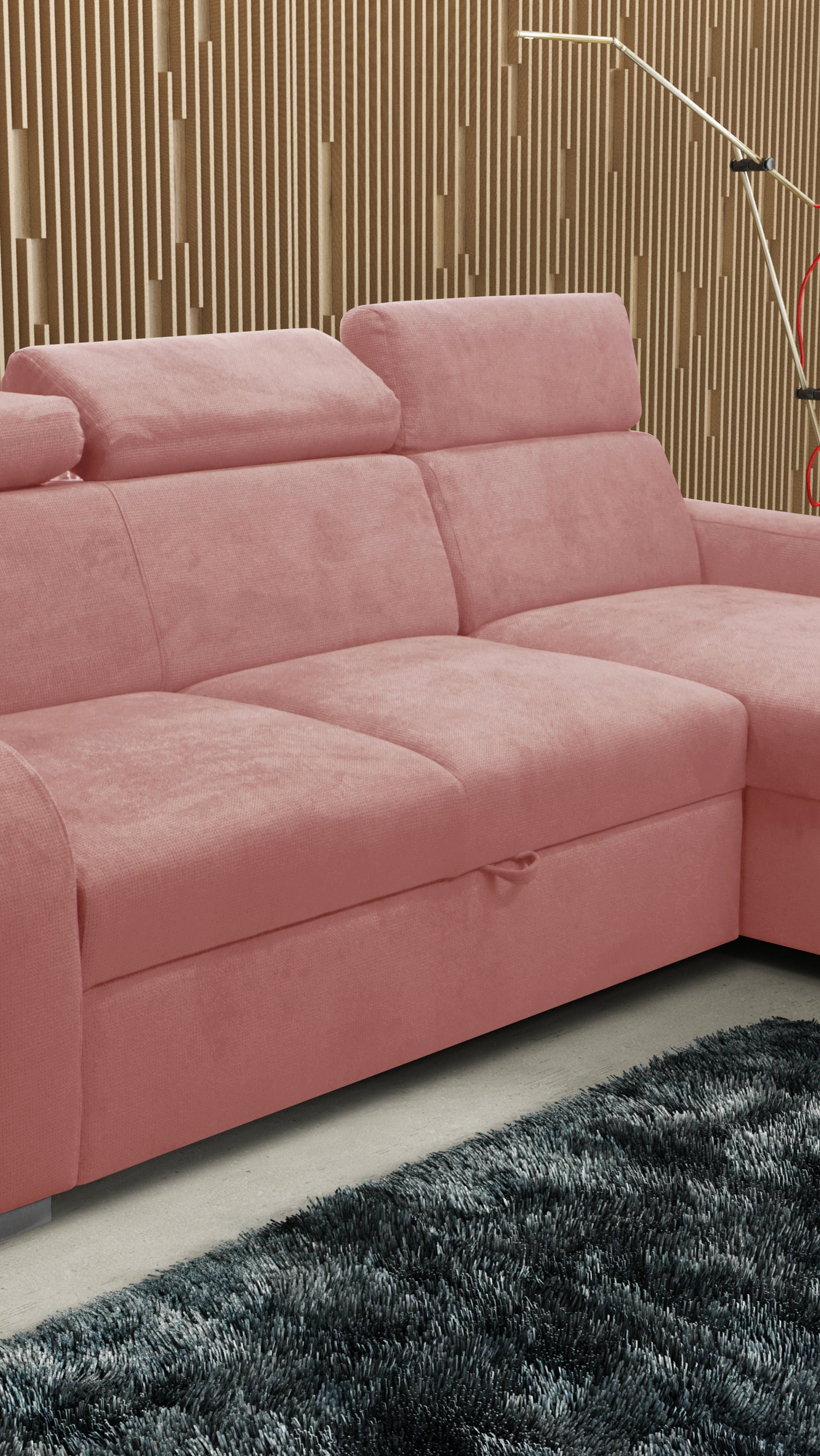 UNIVERSAL CORNER SOFA BED ASTEE 235CM EASY CLEAN FABRIC ADJUSTABLE HEADREST CHOICE OF COLORS / SPRINGS + FOAMTHIS MODEL IS UNIVERSAL WHICH MEANS YOU CAN CHOOSE CORNER SIDE DURING ASSEMBLYASTI 1 ecru ASTI 2 beige ASTI 3 cold beige ASTI 4 toffee ASTI 5 milk