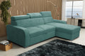 UNIVERSAL CORNER SOFA BED ASTEE 235CM EASY CLEAN FABRIC ADJUSTABLE HEADREST CHOICE OF COLORS - Anna Furniture