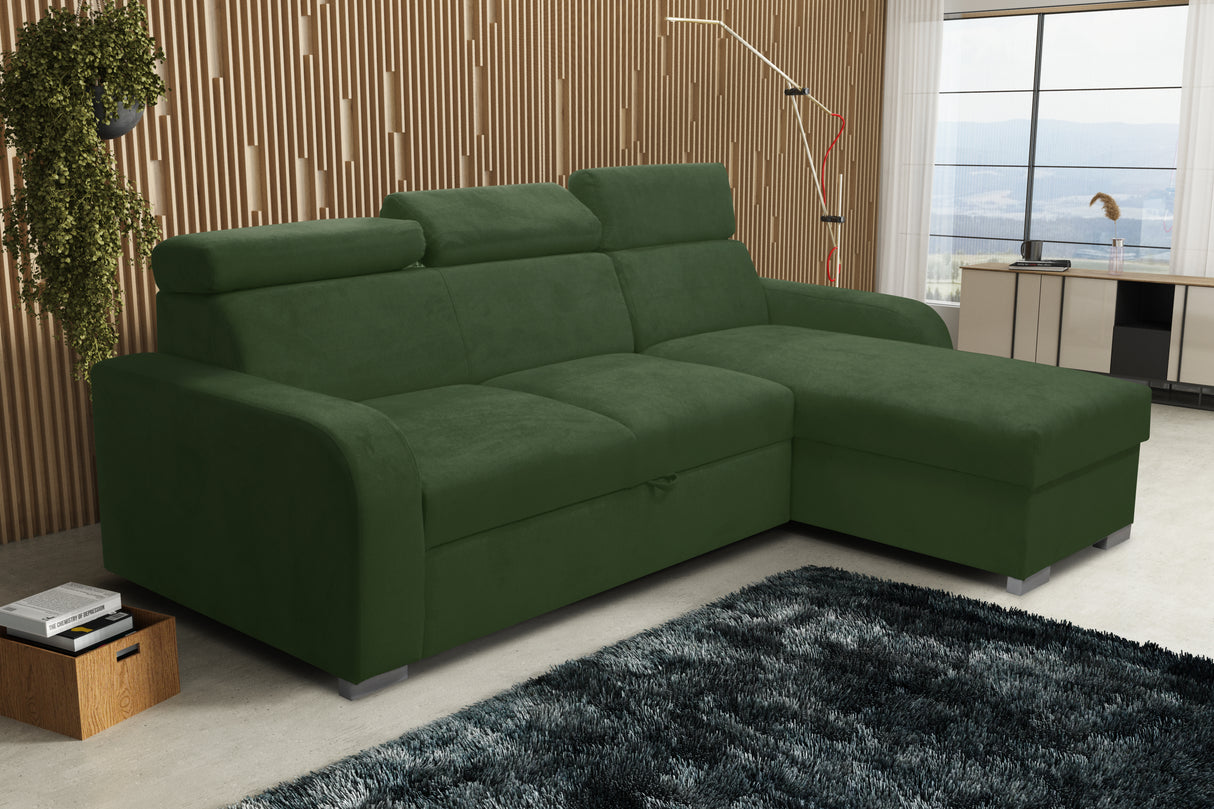 UNIVERSAL CORNER SOFA BED ASTEE 235CM EASY CLEAN FABRIC ADJUSTABLE HEADREST CHOICE OF COLORS / SPRINGS + FOAMTHIS MODEL IS UNIVERSAL WHICH MEANS YOU CAN CHOOSE CORNER SIDE DURING ASSEMBLYASTI 1 ecru ASTI 2 beige ASTI 3 cold beige ASTI 4 toffee ASTI 5 milk