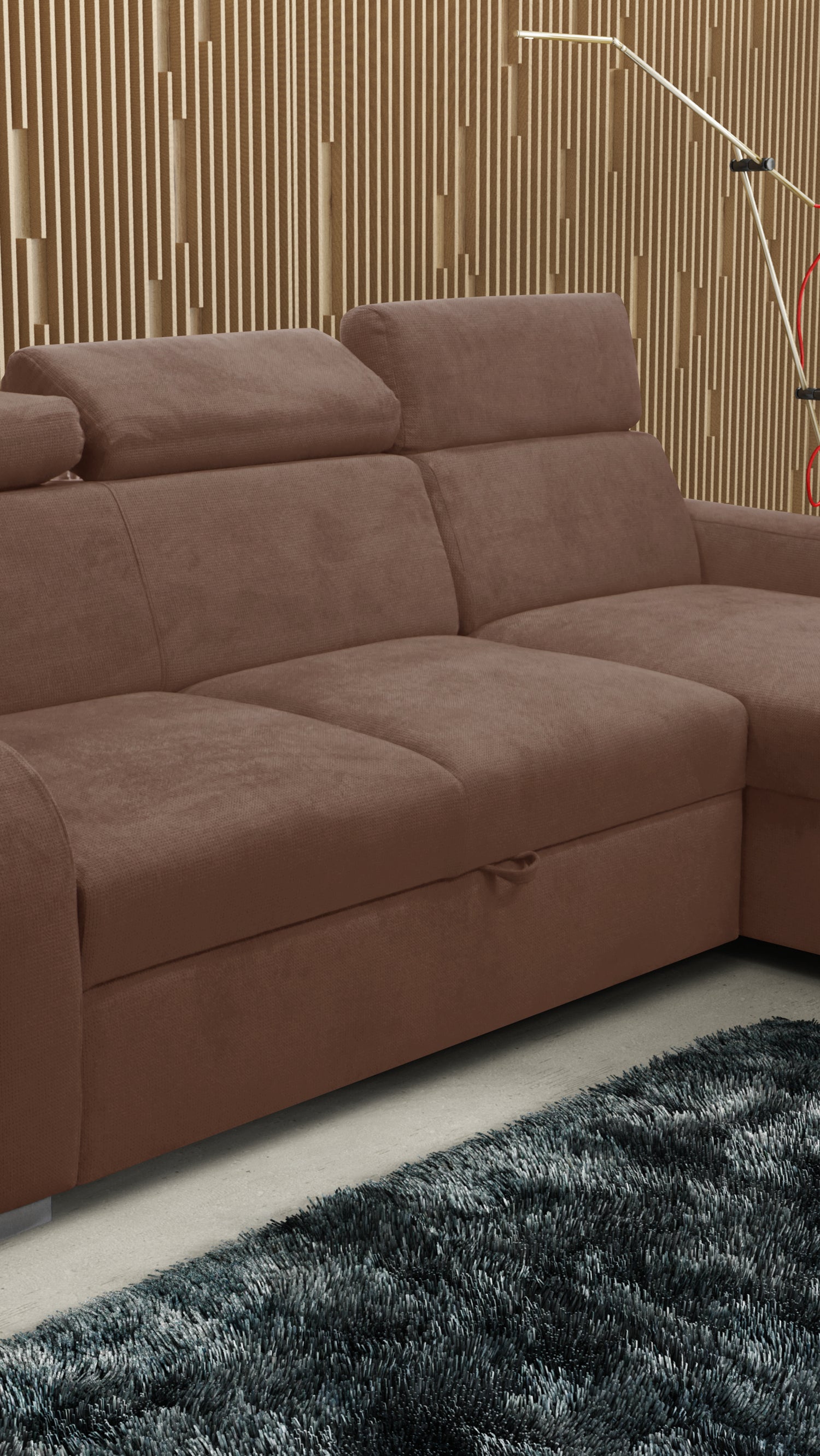 UNIVERSAL CORNER SOFA BED ASTEE 235CM EASY CLEAN FABRIC ADJUSTABLE HEADREST CHOICE OF COLORS / SPRINGS + FOAMTHIS MODEL IS UNIVERSAL WHICH MEANS YOU CAN CHOOSE CORNER SIDE DURING ASSEMBLYASTI 1 ecru ASTI 2 beige ASTI 3 cold beige ASTI 4 toffee ASTI 5 milk