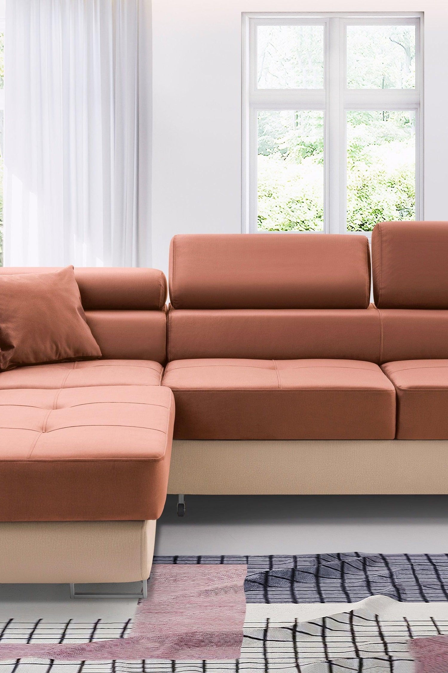 ASH II 273CM MONOLITH 61/02 WATER RESISTANT / SPRINGS + FOAMWavy springs + foam Large sleeping areaMADE IN WATER RESISTANT MONOLITH FABRICCLICK HERE TO VIEW ALL COLORS Dimensions W: 273cm D:203cm H: 90cm Sleeping area: 195x123cmAnna Furniture