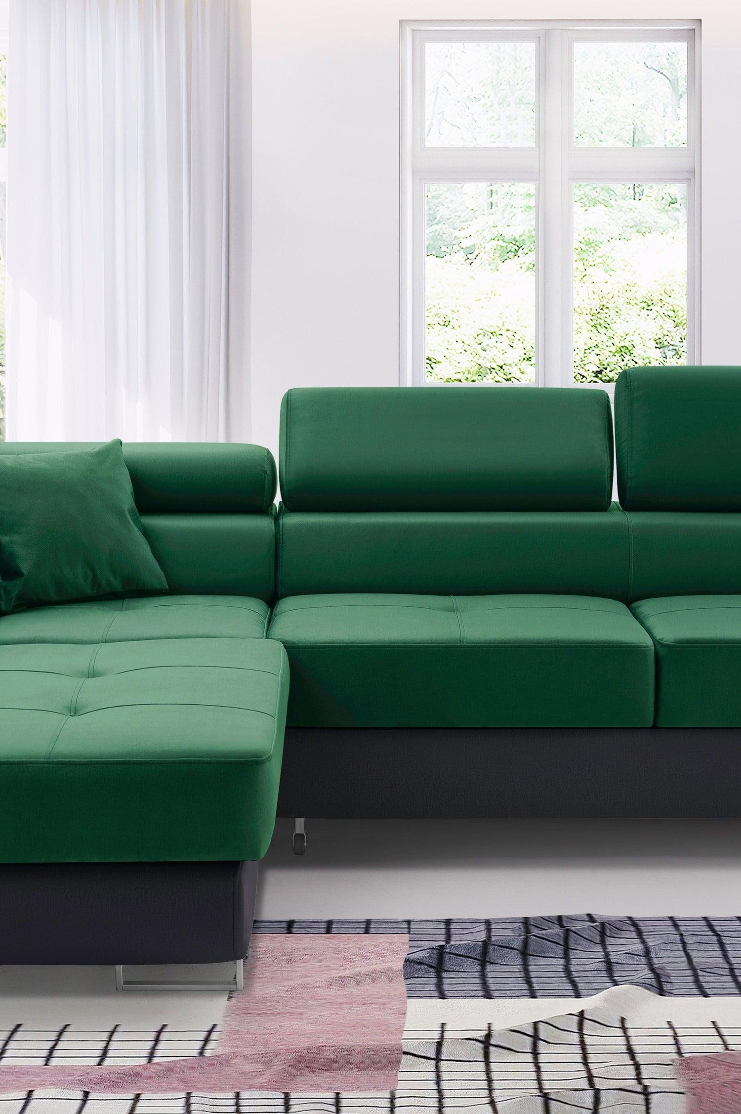 ASH II 273CM MONOLITH 37-79 WATER RESISTANT / SPRINGS + FOAMWavy springs + foam Large sleeping areaMADE IN WATER RESISTANT MONOLITH FABRICCLICK HERE TO VIEW ALL COLORS Dimensions W: 273cm D:203cm H: 90cm Sleeping area: 195x123cmAnna Furniture