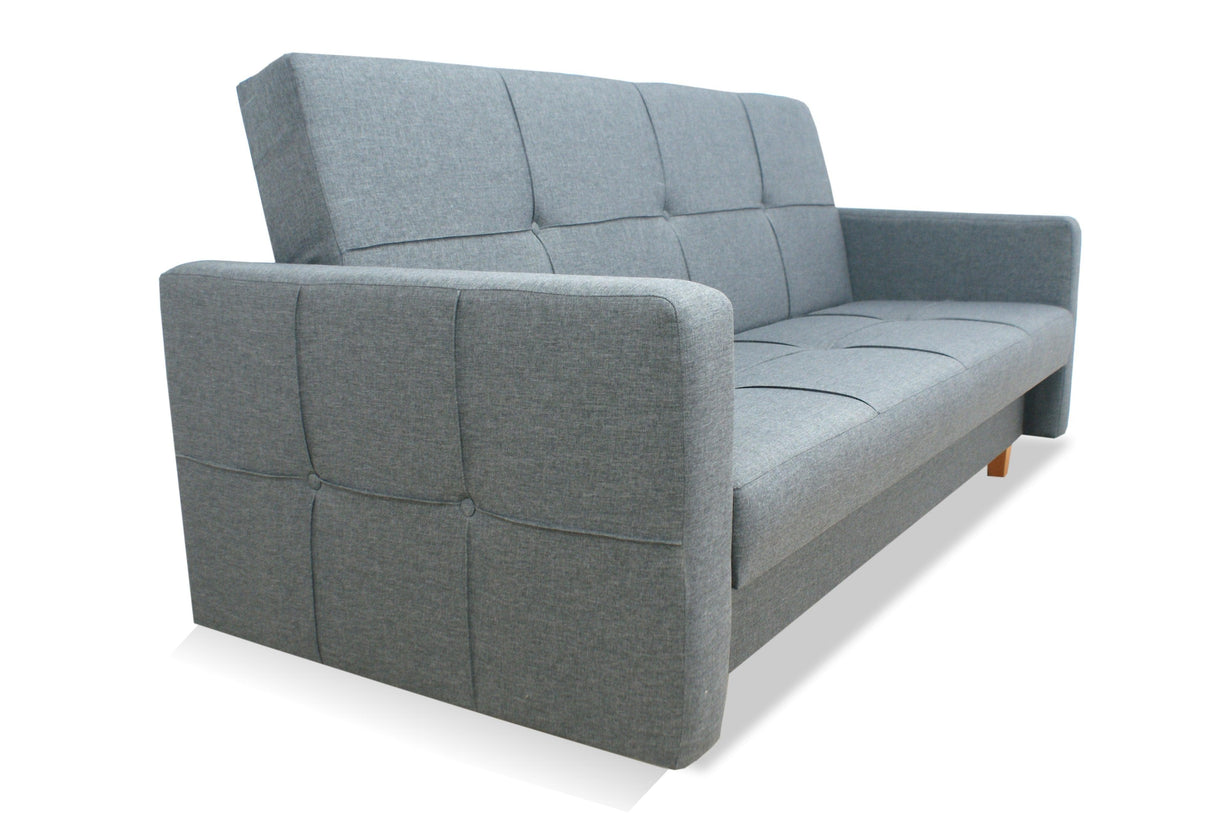 SOFA BED COSMO 210cm / SPRINGS + FOAM CHOICE OF COLOR EASY CLEAN FABRICSofa dimensions: sleeping area 120/187 cm width 210 cm depth 90 cm height to the seat 43 cm height of the legs 9 cm* dimensions are given with a tolerance of +/- 3 cmThe sleeping area