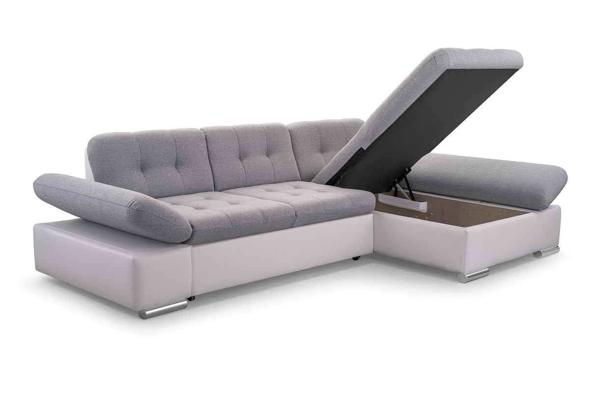 CORNER SOFA BED TOKYO 278cm TATUM 278 / SOFT 17 / SPRINGS + FOAMADJUSTABLE ARMRESTSLARGE SLEEPING AREALIFT UP STORAGE SPACEFOAM + WAVY SPRINGS TOP OF SOFA FABRIC TATUM CLICK HERE BTOOM FAUX LEATHER SOFT CLICK HEREUncategorizedAnna Furniture