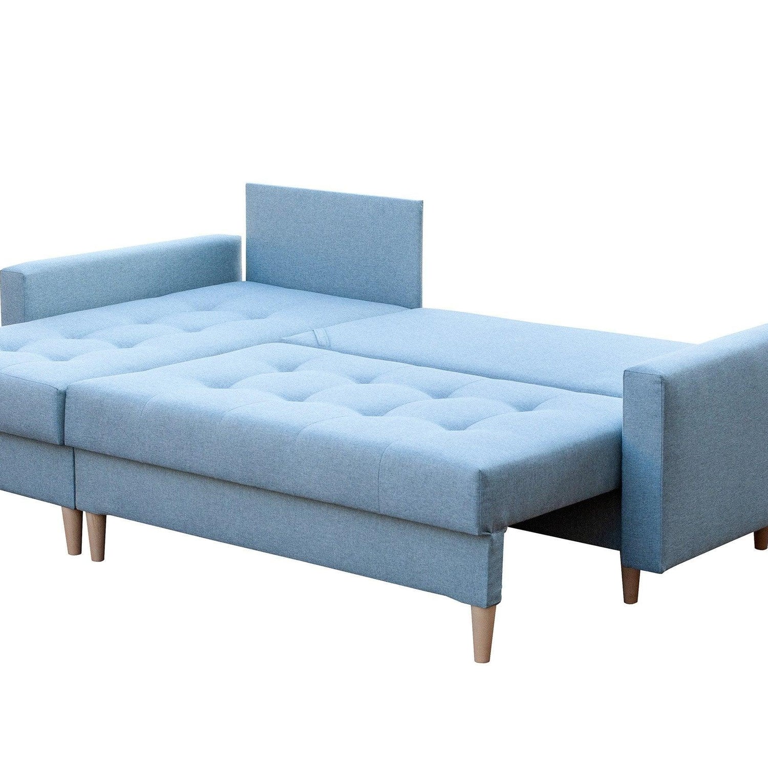 CORNER SOFA BED BRIAN 2X STORAGE SPACE MALMO 96 222x140cm universal RIGHT/LEFT CORNER / BONELL SPRINGS + FOAMTHIS MODEL IS UNIVERSAL WHICH MEANS YOU CAN CHOOSE CORNER SIDE DURING ASSEMBLYMADE IN MALMO FABRIC CLICK HERE3x PILLOWS INCLUDED2X STORAGE SPACEWO