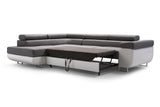 ASH II 273CM KRONOS 07 / BLACK FAUX LEATHER RIGHT SPRINGS + FOAMWavy springs + foam Large sleeping areaASH kronos 17 / BLACK FAUX LEATHER RIGHT CORNERMADE IN WATER RESISTANT TRINITY FABRICCLICK HERE TO VIEW ALL COLORS Dimensions W: 273cm D:203cm H: 90cm S