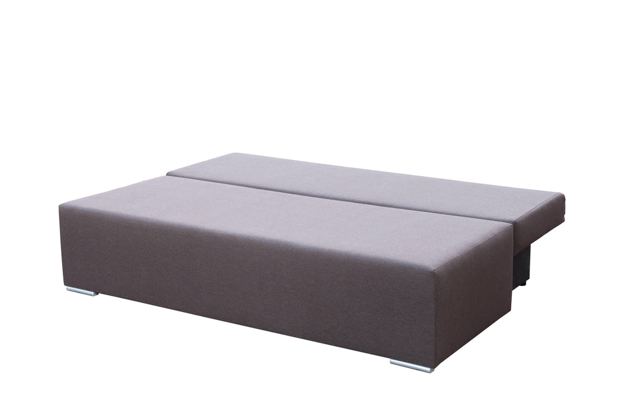 SOFA BED VERA 197CM BLUE/BEIGE / FOAMMADE IN INARI FABRIC CLICK HEREThe couch is made of high-quality materials. Its solid frame is made of solid wood and furniture board.The seat and backrest are made of first-class foam, which makes it relatively resist