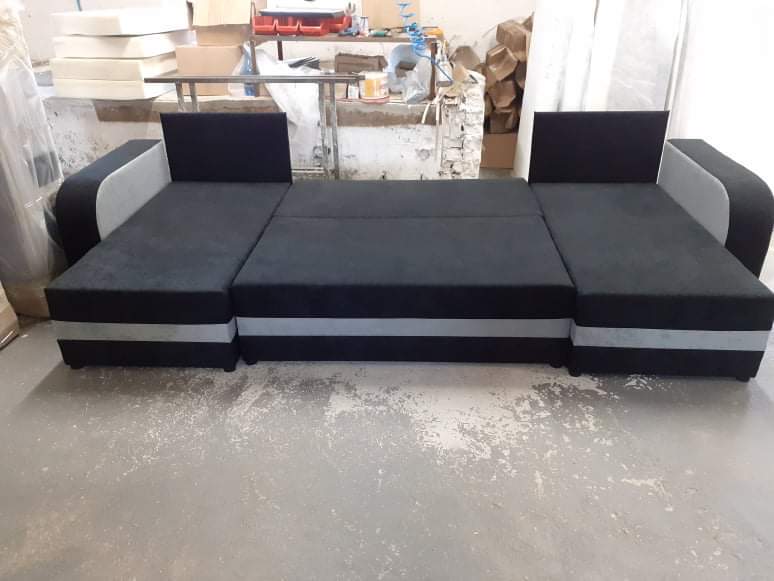 CORNER SOFA BED ALEXA U SHAPE 304CM / FOAMCHOICE OF COLORT30 FOAM STORAGE SPACE4 CUSHIONS Large sleeping areaDIMENTIONS IN PHOTOSAnna Furniture
