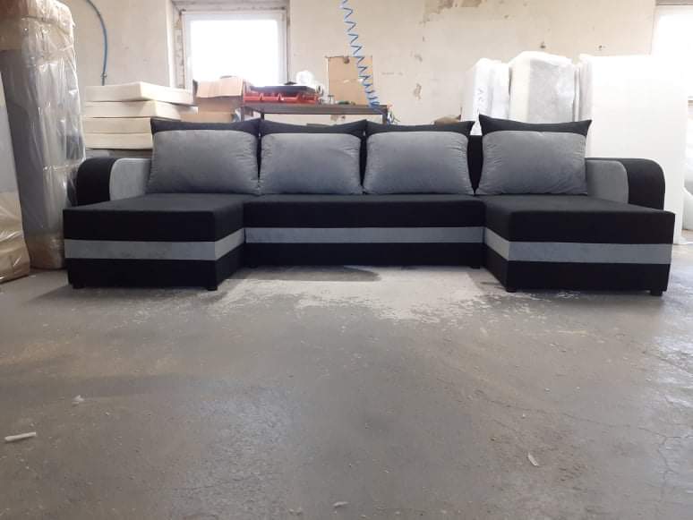 CORNER SOFA BED ALEXA U SHAPE 304CM / FOAMCHOICE OF COLORT30 FOAM STORAGE SPACE4 CUSHIONS Large sleeping areaDIMENTIONS IN PHOTOSAnna Furniture