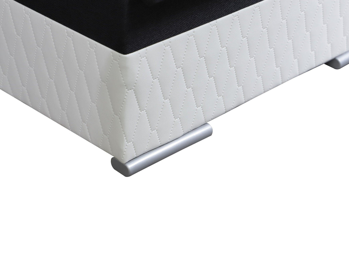 CORNER SOFA BED SAM GRAPHITE / WHITE 236CM 2X STORAGE SPACE universal RIGHT/LEFT CORNER / BONELL SPRINGS + FOAMTHIS MODEL IS UNIVERSAL WHICH MEANS YOU CAN CHOOSE CORNER SIDE DURING ASSEMBLY3x PILLOWS INCLUDED2X STORAGE SPACE BONELL SPRINGS + FOAM - length