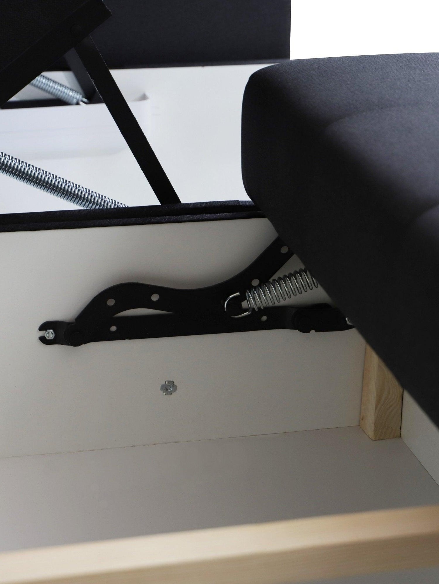 CORNER SOFA BED SAM GRAPHITE / WHITE 236CM 2X STORAGE SPACE universal RIGHT/LEFT CORNER / BONELL SPRINGS + FOAMTHIS MODEL IS UNIVERSAL WHICH MEANS YOU CAN CHOOSE CORNER SIDE DURING ASSEMBLY3x PILLOWS INCLUDED2X STORAGE SPACE BONELL SPRINGS + FOAM - length