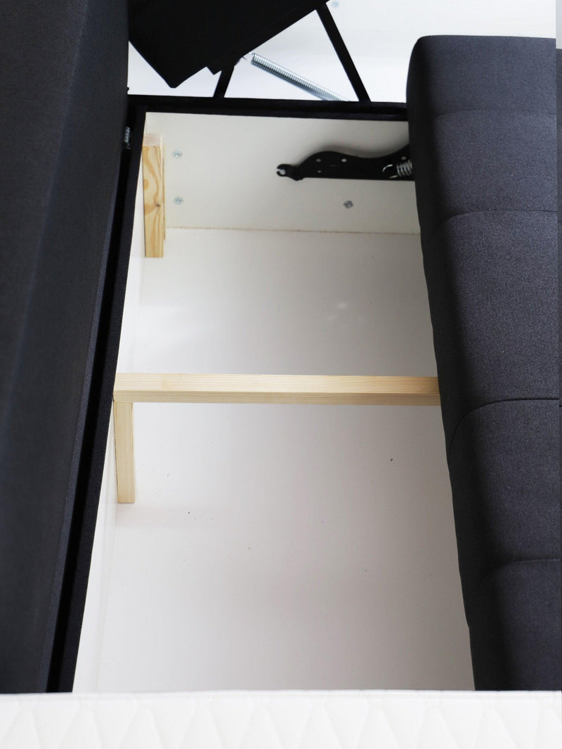 CORNER SOFA BED SAM GRAPHITE / WHITE 236CM universal - Anna Furniture