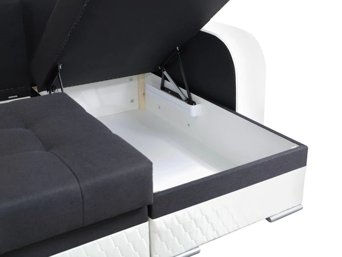CORNER SOFA BED SAM TWIST 7 / 1124 236CM 2X STORAGE SPACE universal RIGHT/LEFT CORNER / BONELL SPRINGS + FOAMTHIS MODEL IS UNIVERSAL WHICH MEANS YOU CAN CHOOSE CORNER SIDE DURING ASSEMBLY3x PILLOWS INCLUDED2X STORAGE SPACE BONELL SPRINGS + FOAM - length: