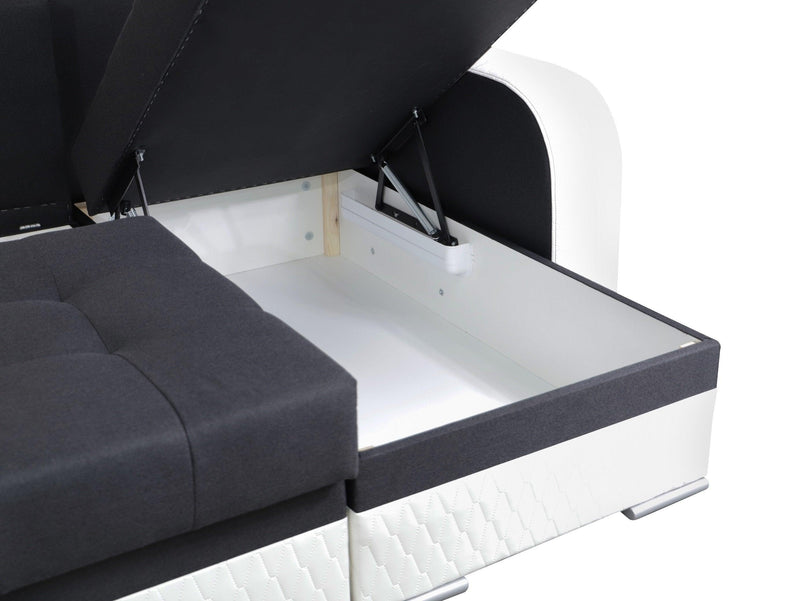 CORNER SOFA BED SAM GRAPHITE / WHITE 236CM universal