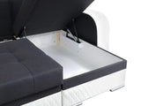CORNER SOFA BED SAM BROWN BERLIN 03 / W55 236CM 2X STORAGE SPACE universal RIGHT/LEFT CORNER / BONELL SPRINGS + FOAMTHIS MODEL IS UNIVERSAL WHICH MEANS YOU CAN CHOOSE CORNER SIDE DURING ASSEMBLY3x PILLOWS INCLUDED2X STORAGE SPACE BONELL SPRINGS + FOAM DIM