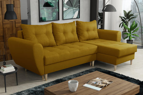 CORNER SOFA BED PALMO 2X STORAGE SPACE YELLOW MALMO 41 240cm universal RIGHT/LEFT CORNER / BONELL SPRINGS + FOAMVIEW ALL COLORS CLICK ﻿HERETHIS MODEL IS UNIVERSAL WHICH MEANS YOU CAN CHOOSE CORNER SIDE DURING ASSEMBLYMADE IN MALMO FABRIC CLICK HERE3x PILL
