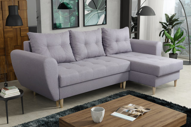 CORNER SOFA BED PALMO 2X STORAGE SPACE MALMO 90 GREY 240cm universal RIGHT/LEFT CORNER / BONELL SPRINGS + FOAMVIEW ALL COLORS CLICK HERE﻿THIS MODEL IS UNIVERSAL WHICH MEANS YOU CAN CHOOSE CORNER SIDE DURING ASSEMBLYMADE IN MALMO FABRIC CLICK HERE3x PILLOW