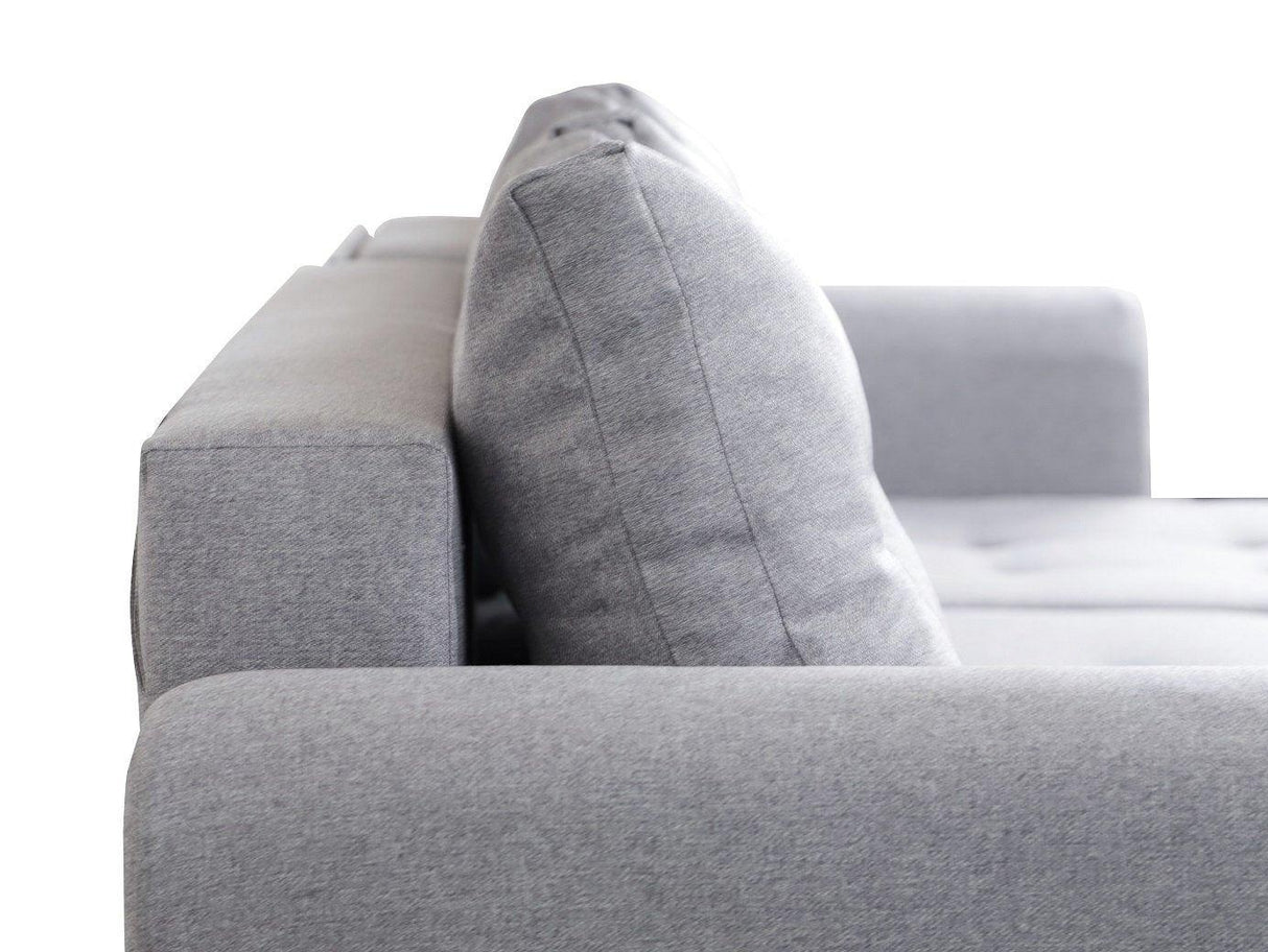 CORNER SOFA BED PALMO 2X STORAGE SPACE GRAPHITE MALMO 96 240cm universal RIGHT/LEFT CORNER / BONELL SPRINGS + FOAMVIEW ALL COLORS CLICK HERETHIS MODEL IS UNIVERSAL WHICH MEANS YOU CAN CHOOSE CORNER SIDE DURING ASSEMBLYMADE IN MALMO FABRIC CLICK HERE3x PIL