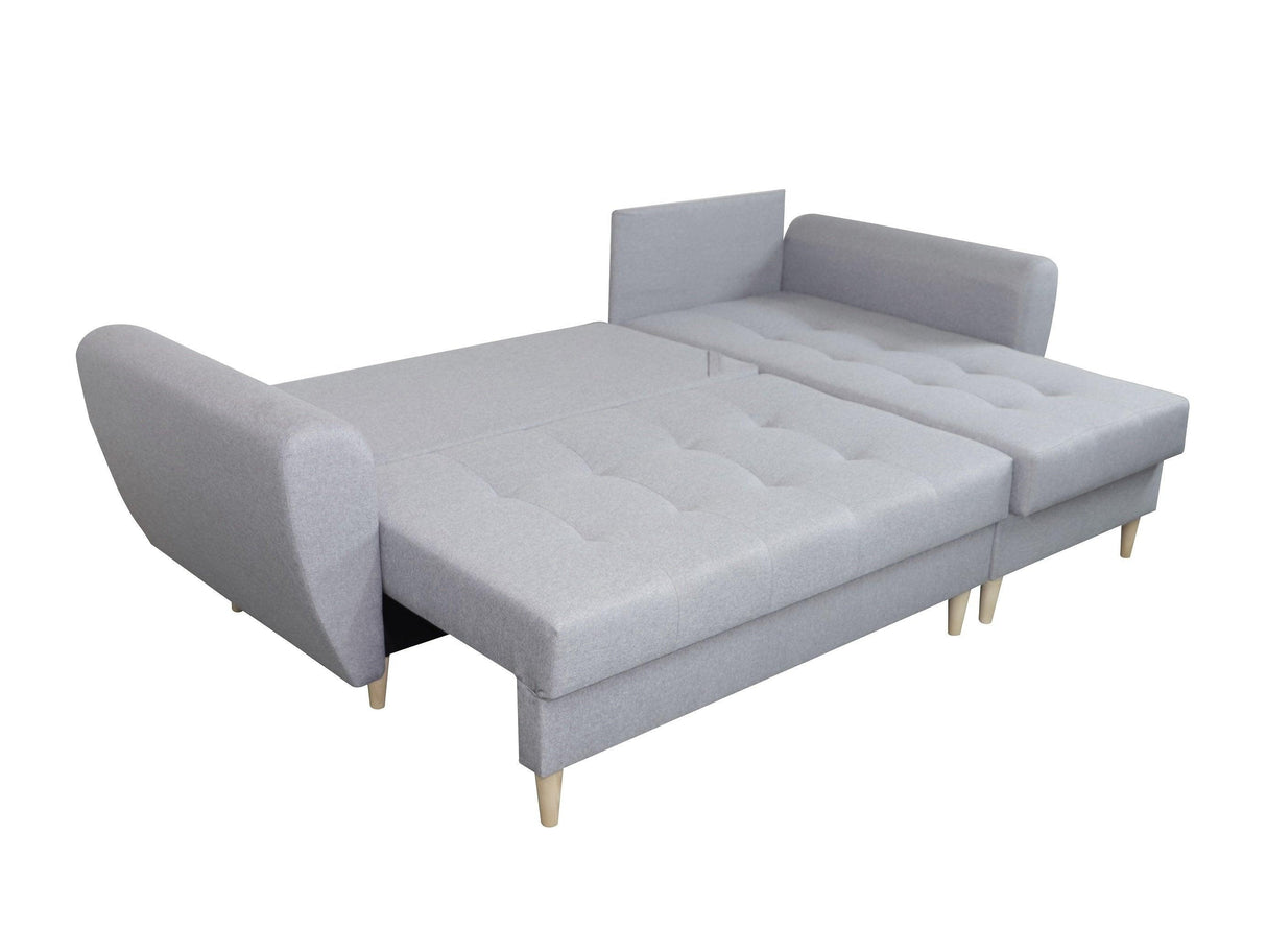 CORNER SOFA BED PALMO 2X STORAGE SPACE GRAPHITE MALMO 96 240cm universal RIGHT/LEFT CORNER / BONELL SPRINGS + FOAMVIEW ALL COLORS CLICK HERETHIS MODEL IS UNIVERSAL WHICH MEANS YOU CAN CHOOSE CORNER SIDE DURING ASSEMBLYMADE IN MALMO FABRIC CLICK HERE3x PIL